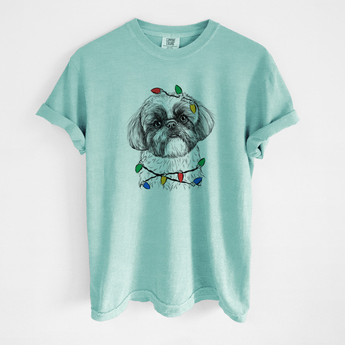Christmas Lights Dog Breed Comfort Colors T-shirts - 40+ Dog Breeds