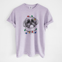 XXL Orchid - Shih Tzu Christmas Lights Dog Breed Comfort Colors T-shirts - 40+ Dog Breeds