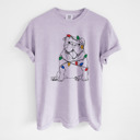 Medium Orchid - English Bulldog Christmas Lights Dog Breed Comfort Colors T-shirts - 40+ Dog Breeds