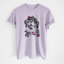 Large Orchid - Bernese Mountain Dog Christmas Lights Dog Breed Comfort Colors T-shirts - 40+ Dog Breeds