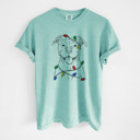 Medium Chalky Mint - American Bulldog Christmas Lights Dog Breed Comfort Colors T-shirts - 40+ Dog Breeds