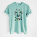 Medium Chalky Mint - Yellow Lab Christmas Lights Dog Breed Comfort Colors T-shirts - 40+ Dog Breeds