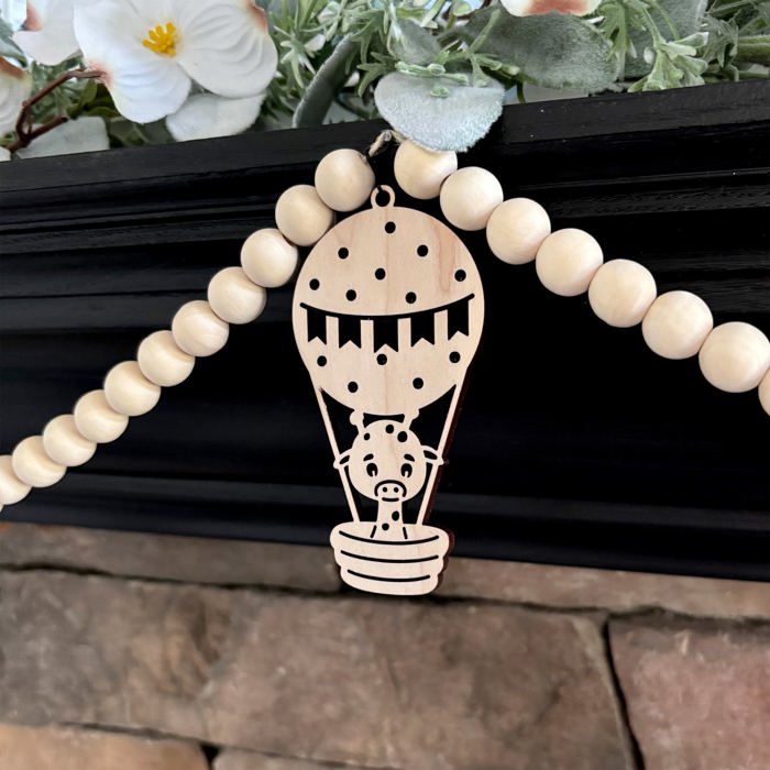 Baby Animals Wood Bead Garland with Interchangeable Charms