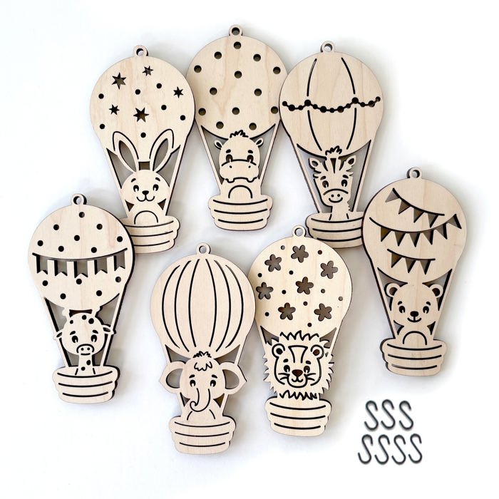 Baby Animals Wood Bead Garland with Interchangeable Charms