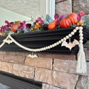  Bat Wood Bead Garland with Interchangeable Seasonal Charms