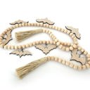 Bat Wood Bead Garland with Interchangeable Seasonal Charms