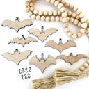  Bat Wood Bead Garland with Interchangeable Seasonal Charms