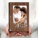  Personalized "Blessed" Wood Journal with Photo Sleeve