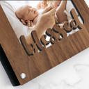  Personalized "Blessed" Wood Journal with Photo Sleeve