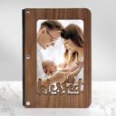  Personalized "Blessed" Wood Journal with Photo Sleeve