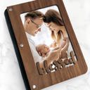  Personalized "Blessed" Wood Journal with Photo Sleeve