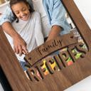  Personalized Wood Recipe Book with Photo Sleeve, Banner Design