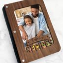  Personalized Wood Recipe Book with Photo Sleeve, Banner Design