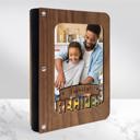  Personalized Wood Recipe Book with Photo Sleeve, Banner Design