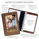  Personalized Wood Recipe Book with Photo Sleeve, Banner Design
