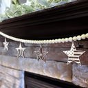  Barn Star Wood Bead Garland with Interchangeable Seasonal Charms