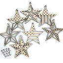 Charms Only Barn Star Wood Bead Garland with Interchangeable Seasonal Charms