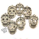 Charms Only Candy Skull Wood Bead Garland with Interchangeable Seasonal Charms