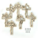  Cross Wood Bead Garland with Interchangeable Seasonal Charms