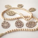  Easter Egg Wood Bead Garland with Interchangeable Seasonal Charms