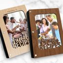  "Family Recipes" Personalized Wood Recipe Book with Photo Sleeve