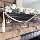  Flower Wood Bead Garland with Interchangeable Seasonal Charms
