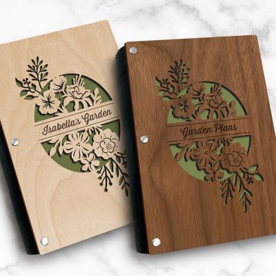 Personalized Garden Planning Wood Journal