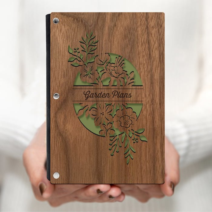 Personalized Garden Planning Wood Journal
