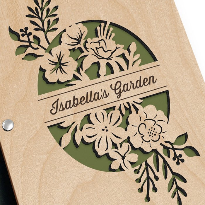 Personalized Garden Planning Wood Journal