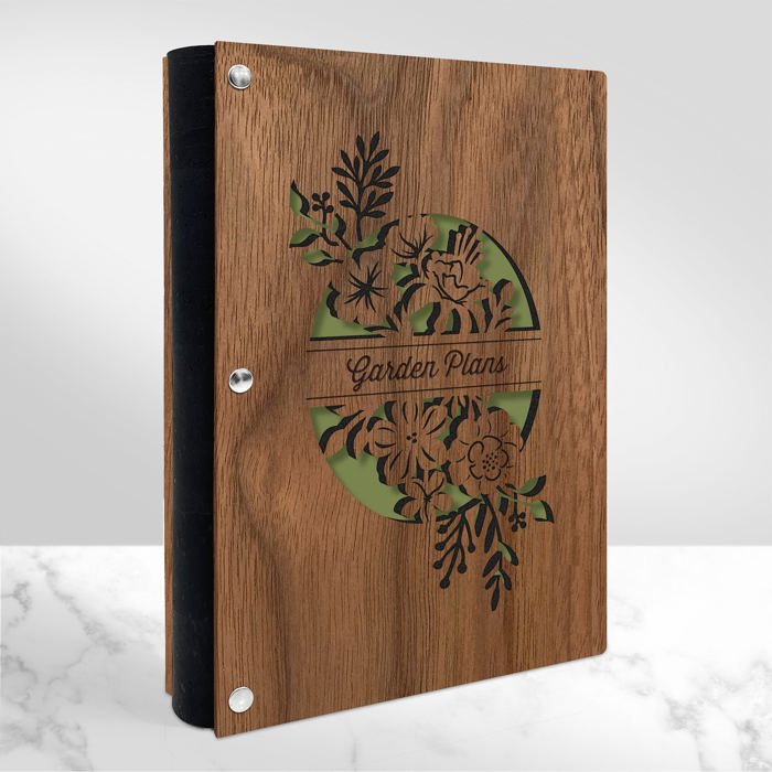 Personalized Garden Planning Wood Journal