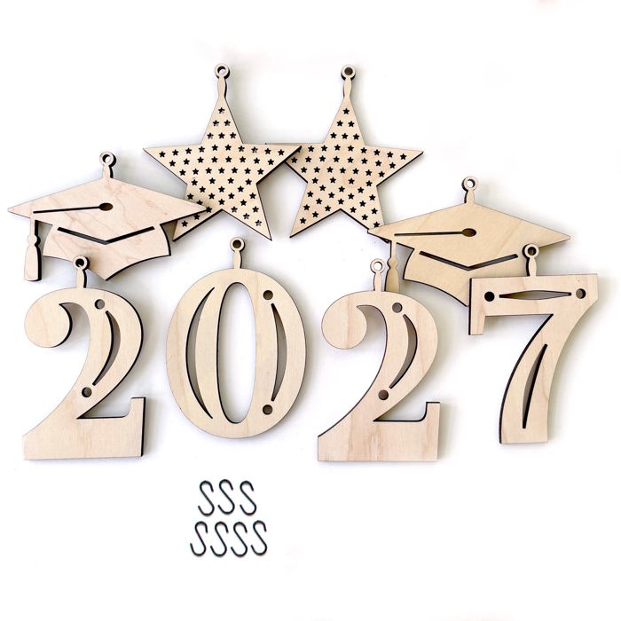 Graduation Wood Bead Garland with Interchangeable Seasonal Charms