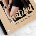  Personalized "Grateful" Wood Journal with Photo Sleeve