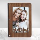  Personalized "Grateful" Wood Journal with Photo Sleeve