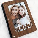  Personalized "Grateful" Wood Journal with Photo Sleeve