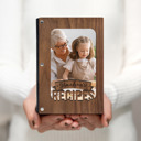 "Grandma's Recipes" Wood Recipe Book with Photo Sleeve