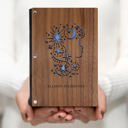  Personalized Wood Journal with Photo Sleeve - Dreams Design