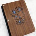  Personalized Wood Journal with Photo Sleeve - Dreams Design