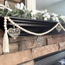  Heart Wood Bead Garland with Interchangeable Seasonal Charms