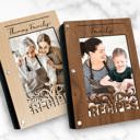  Personalized Wood Recipe Book with Photo Sleeve, Harvest Design
