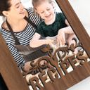  Personalized Wood Recipe Book with Photo Sleeve, Harvest Design