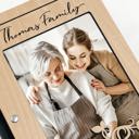  Personalized Wood Recipe Book with Photo Sleeve, Harvest Design