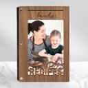  Personalized Wood Recipe Book with Photo Sleeve, Harvest Design