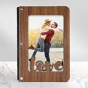  Personalized "Love" Wood Journal with Photo Sleeve