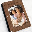  Personalized Wood Recipe Book with Photo Sleeve, Mod Design