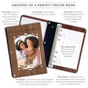  Personalized Wood Recipe Book with Photo Sleeve, Mod Design