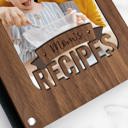  "Mom's Recipes" Wood Recipe Book with Photo Sleeve