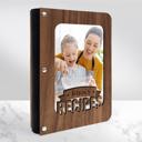  "Mom's Recipes" Wood Recipe Book with Photo Sleeve
