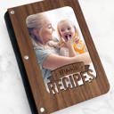  "Mom's Recipes" Wood Recipe Book with Photo Sleeve