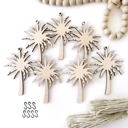  Palm Trees Wood Bead Garland with Interchangeable Seasonal Charms