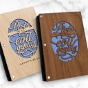  Personalized Wood Journal - "Plots of an Evil Genius"